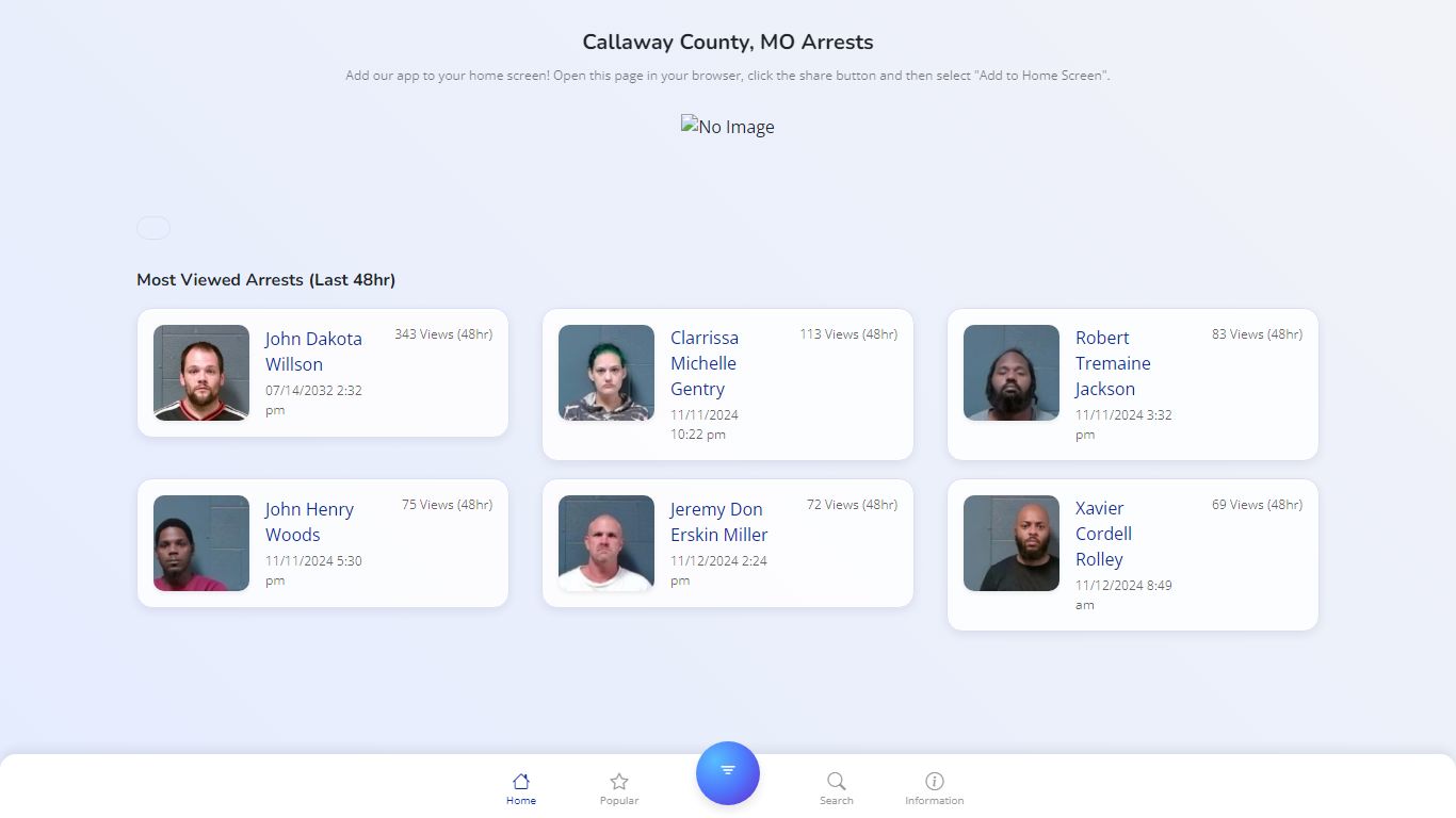 Callaway County, MO Arrests | Public Jail Records