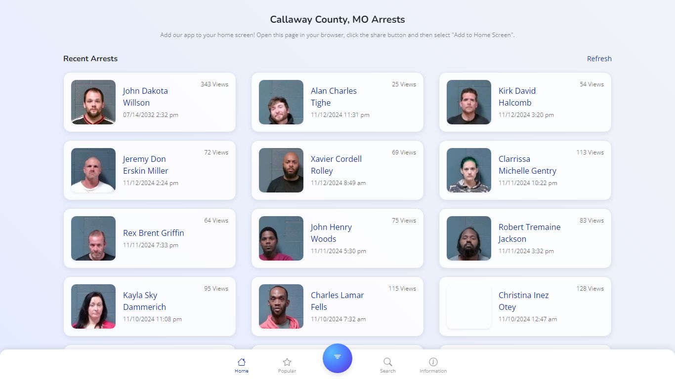 Callaway County, MO Arrests | Public Jail Records