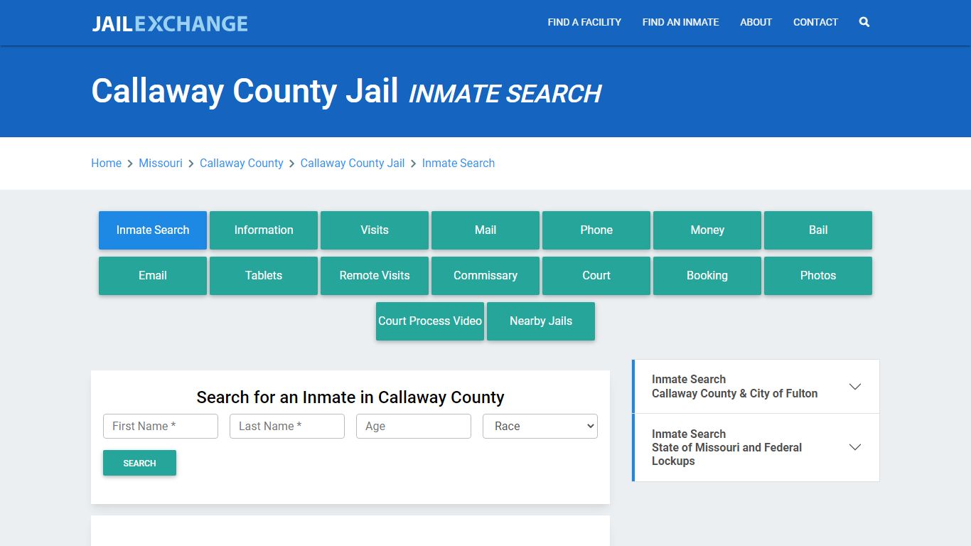 Callaway County Jail, MO Inmate Search: Roster & Mugshots